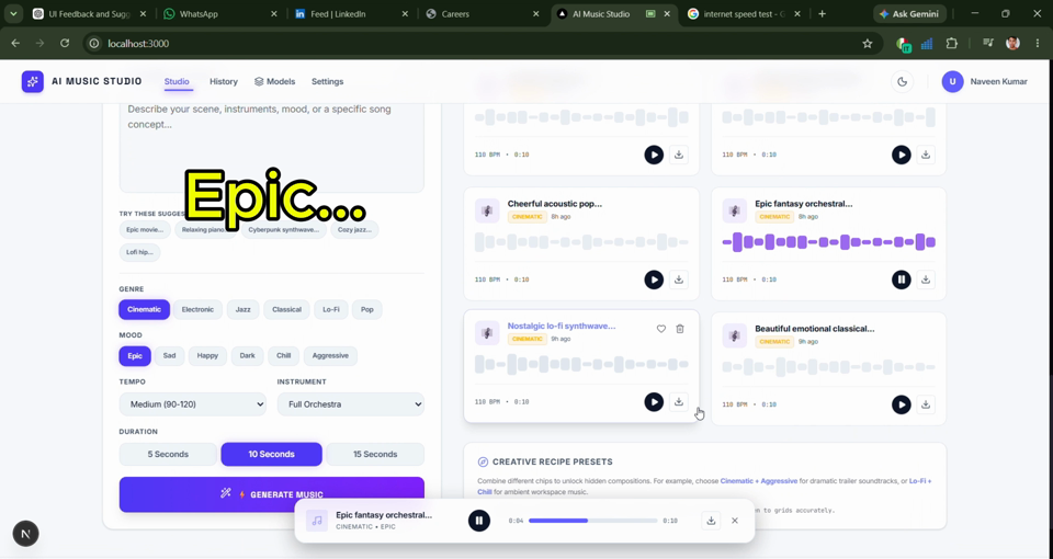 AI Music Generator Preview